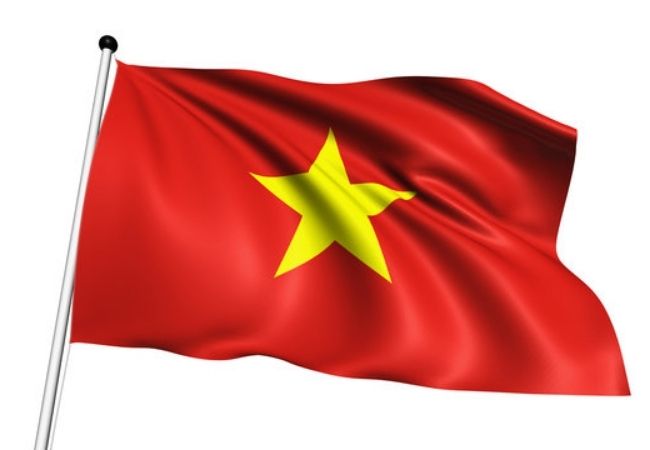 Ảnh cờ Việt Nam trên nền trắng