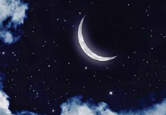 Hình ảnh bầu trời đêm trăng sao bình yên