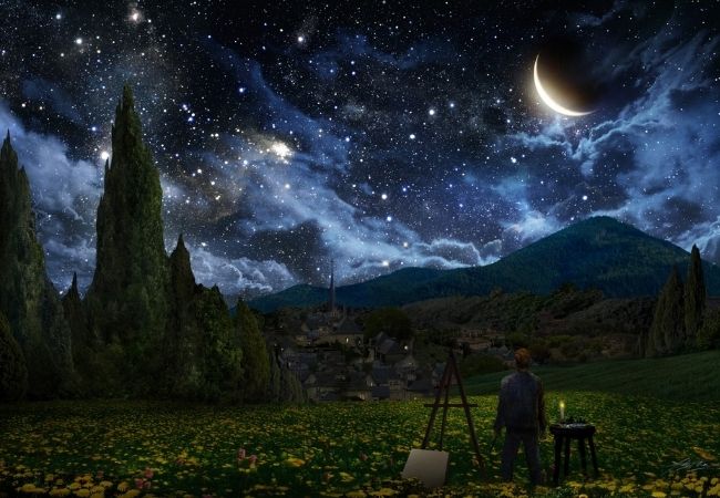 Hình ảnh về bầu trời đêm nghệ thuật