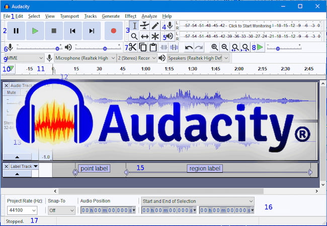 Các tính năng nổi bật của phần mềm Audacity