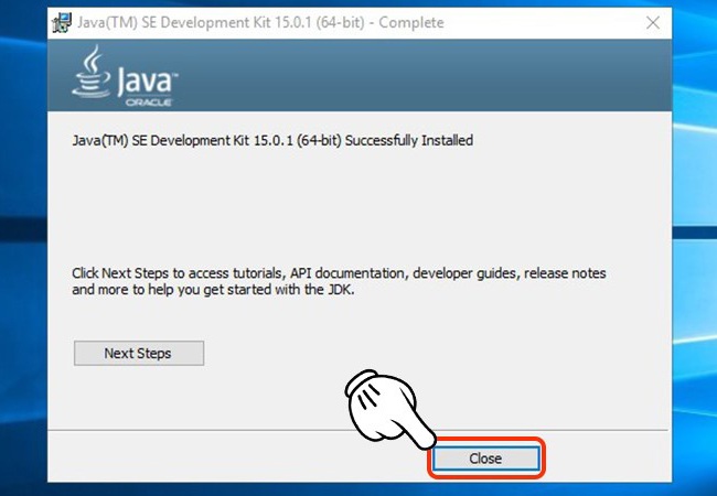 Cửa sổ cài đặt phần mềm JDK