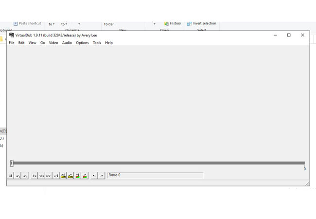 Giao diện phần mềm Virtualdub 1.9.11