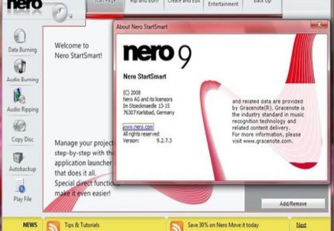 Nero 9 là phần mềm lưu đĩa dữ liệu, tạo nhạc hoặc ghi đĩa