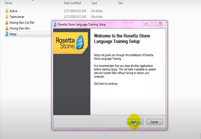 Tiến hành cài đặt phần mềm Rosetta Stone 3.4.7