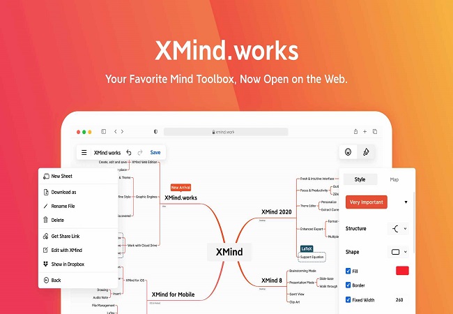 Xmind 8.0 giúp người dùng tạo ra sơ đồ đơn giản nhất