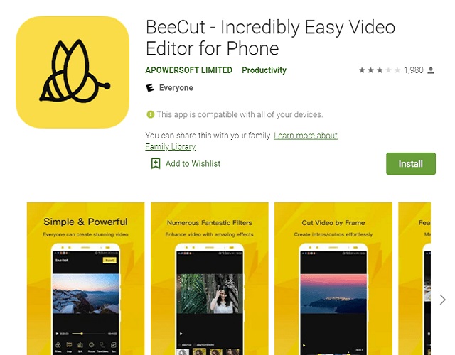 BeeCut - phần mềm làm video TikTok danh cho người mới