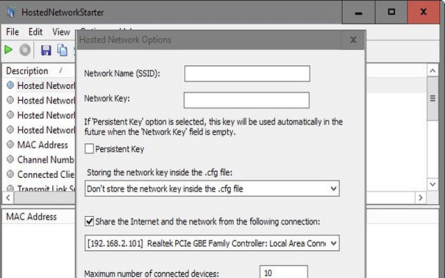 HostedNetworkStarter – Phần mềm hỗ trợ máy tính thành điểm phát wifi