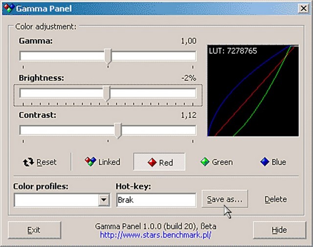 Phần mềm Gamma Panel