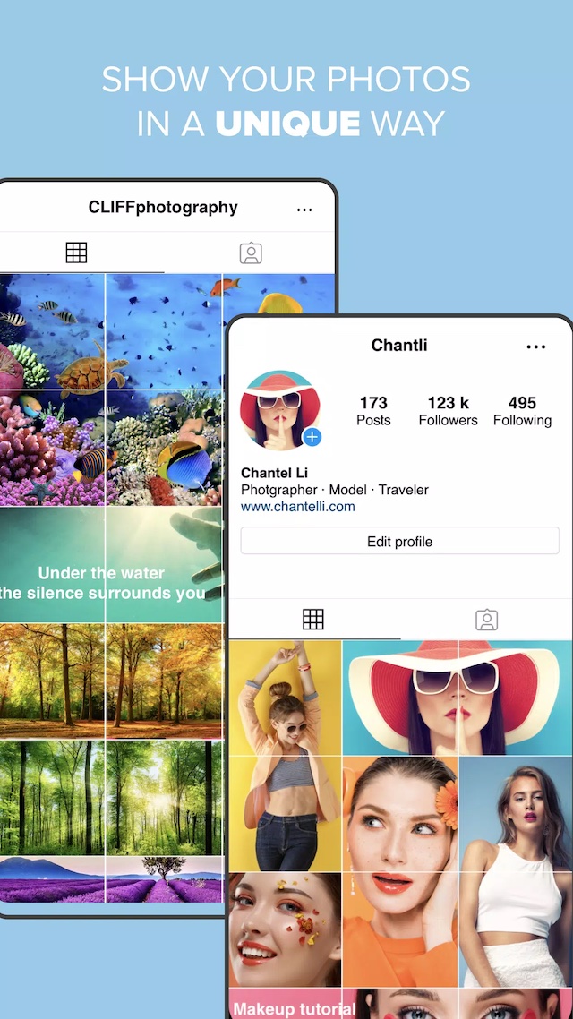 Ứng dụng Giant Square for Instagram tạo nên những mảnh ghép đặc biệt