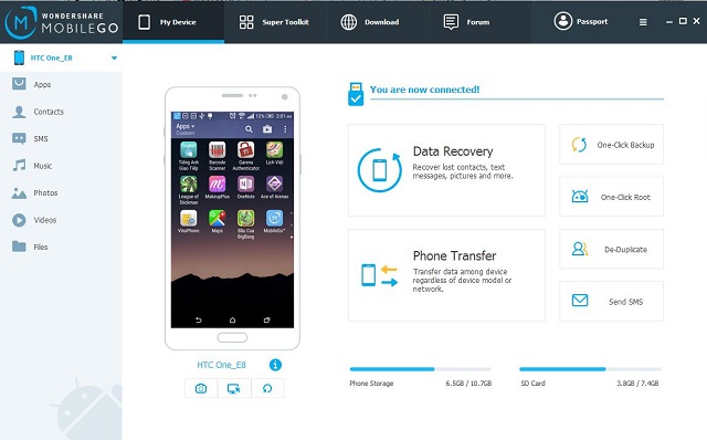 Wondershare MobileGo là ứng dụng làm sạch rác trên Android với hiệu suất cao