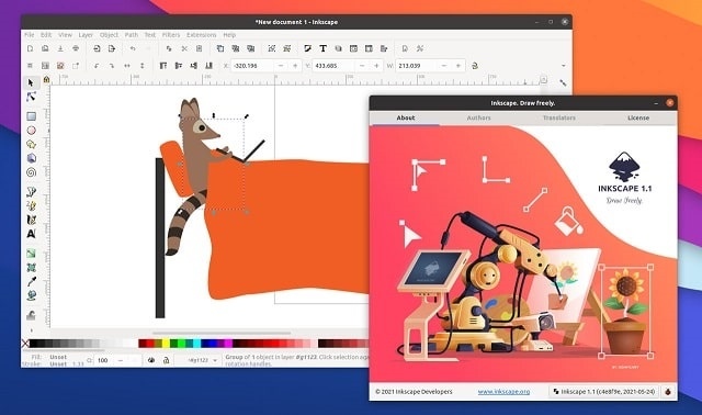 App chỉnh hình trên máy tính Inkscape