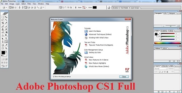 Phần mềm Photoshop CS1 portable