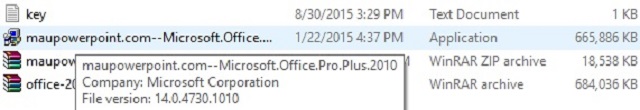Kích đúp chuột vào file maupowerpoint.com–Microsoft.Office.Pro.Plus.2010